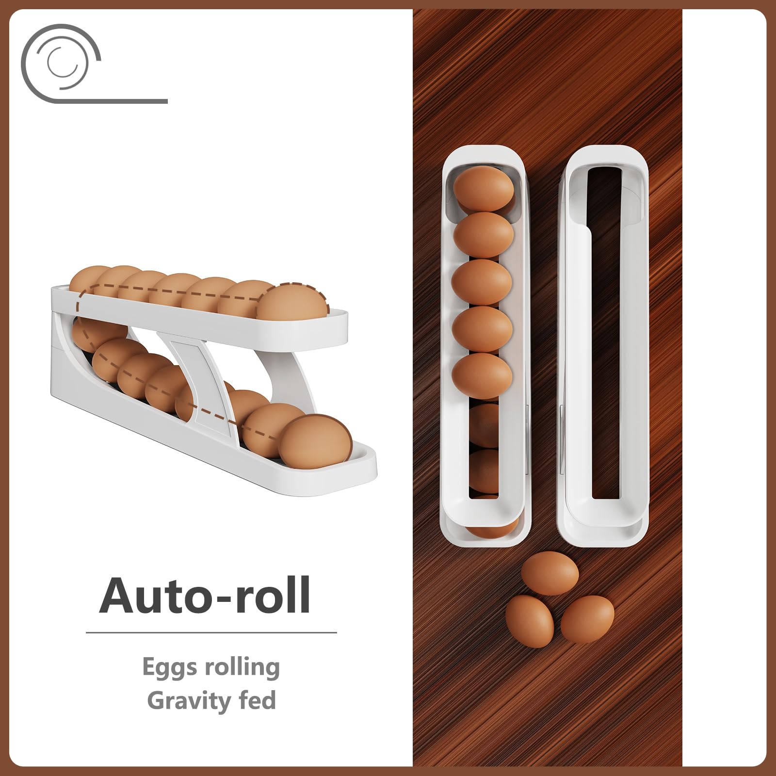 CHANCETSUI Egg Storage Holder for Fridge Organization - Space Saving Refrigerator Organizer for RV, Camper & Home Kitchen | Perfect for Camping Trips & Small Space Living