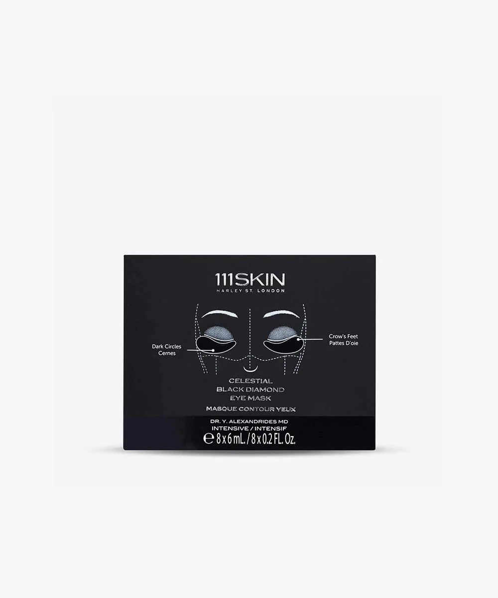 111Skin Celestial Black Diamond Eye Mask Box - Luxury Under Eye Treatment for Dark Circles & Wrinkles - Perfect for Spa Nights & Anti-Aging Skincare Routine