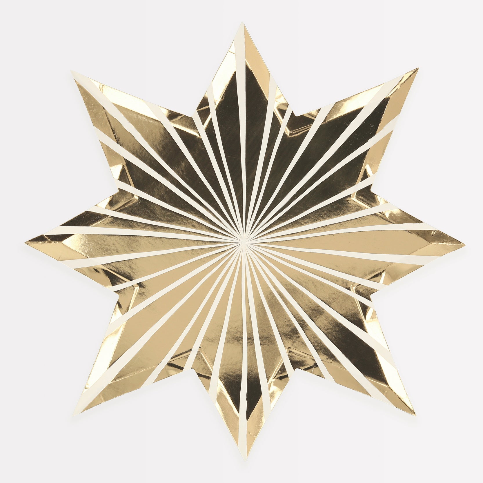 Gold Stripe Star Plates - Elegant Dinnerware for Parties, Weddings & Special Events - Perfect for Holiday Celebrations & Home Decor