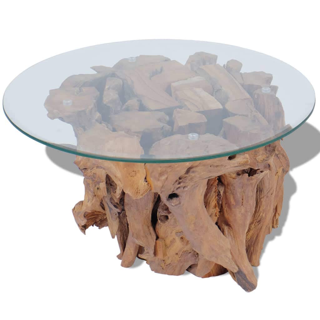 SKM Solid Teak Driftwood Coffee Table 23.6