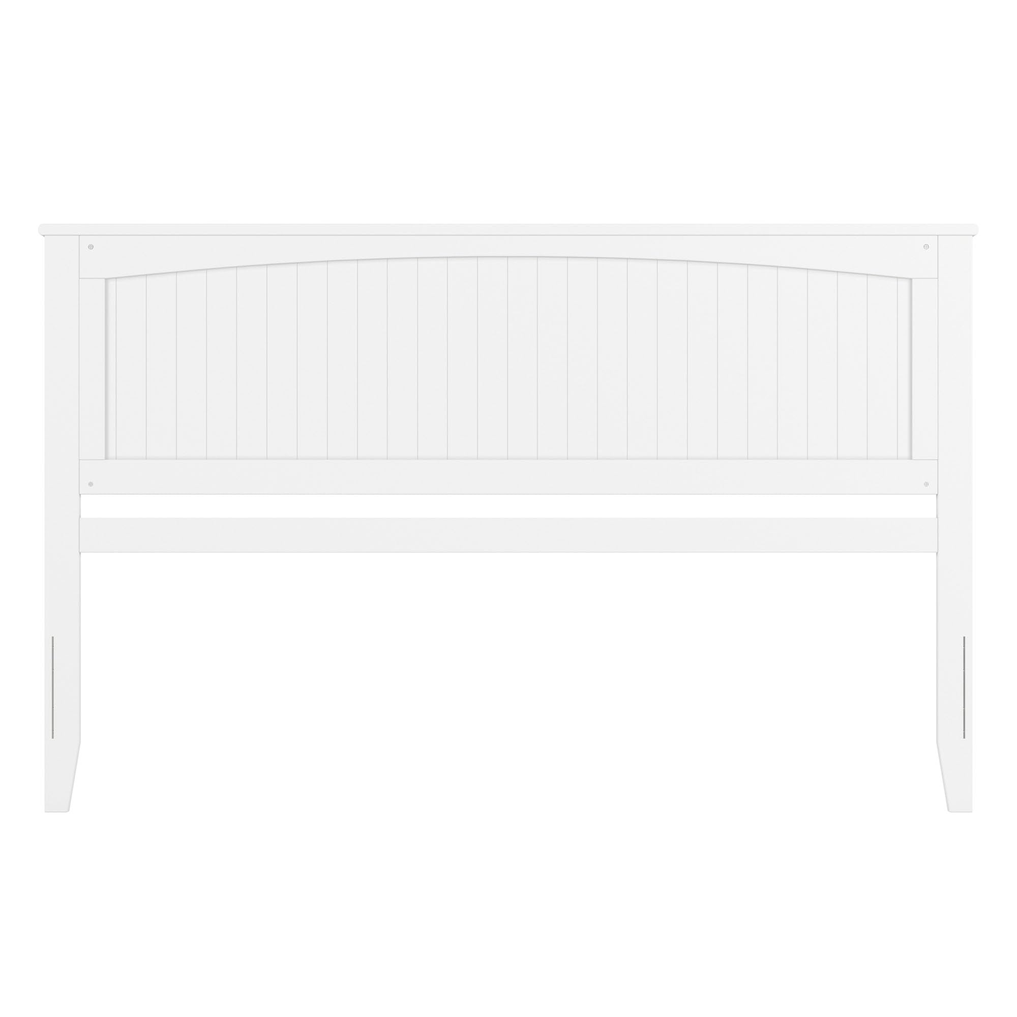 Atlantic Furniture AR282852 Nantucket King Size Headboard in White - Coastal Bedroom Decor for Master & Guest Rooms