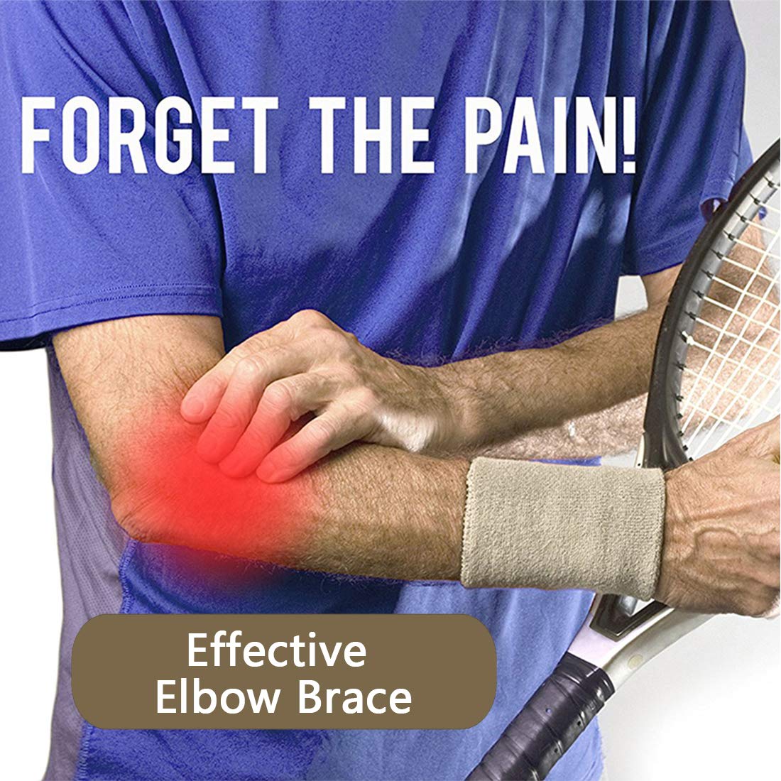 Tennis Elbow Brace with Compression Pad - Effective Pain Relief for Tennis, Weightlifting, Tendonitis & Golfer's Elbow - Adjustable Support for Men & Women (2 Pack) - Perfect for Sports, Gym & Daily Activities