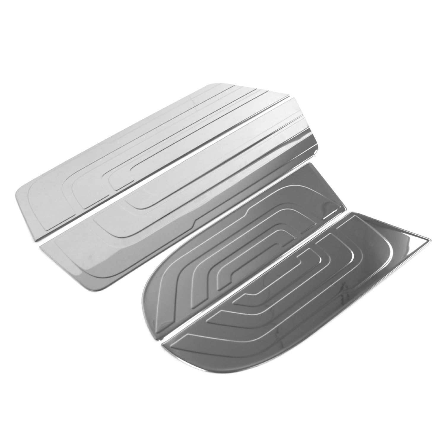 OMAC Stainless Steel Door Sill Scuff Plate Scratch Protector for Mercedes Sprinter W907 W910 (2019-2025) - Glossy Black Finish - Interior Car Accessories for Vehicle Protection & Style Enhancement