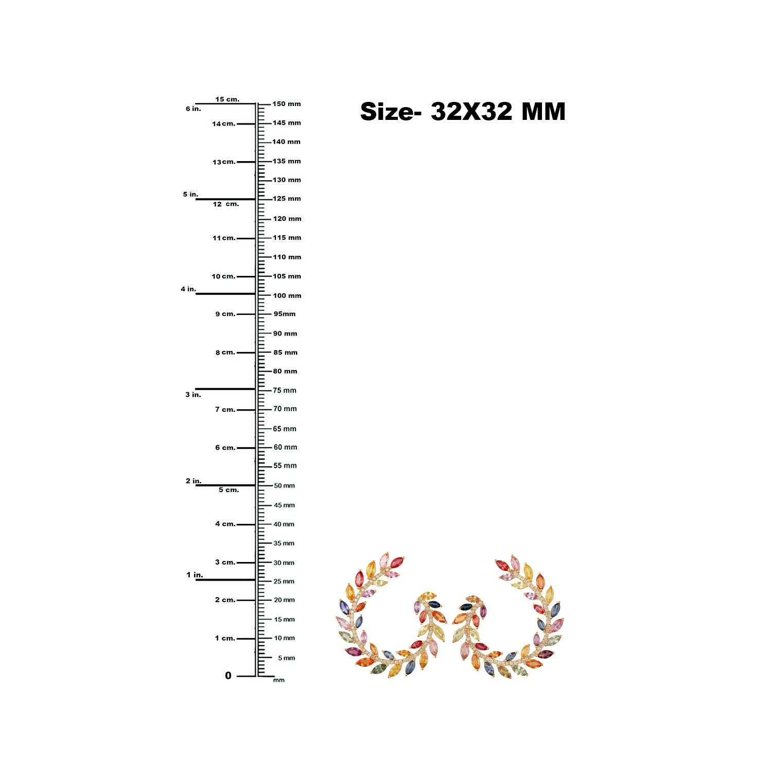 Marquise Cut Multicolor Sapphire Pave Diamond Open Hoop Earrings in 14K Gold - Elegant Jewelry for Weddings, Parties & Special Occasions