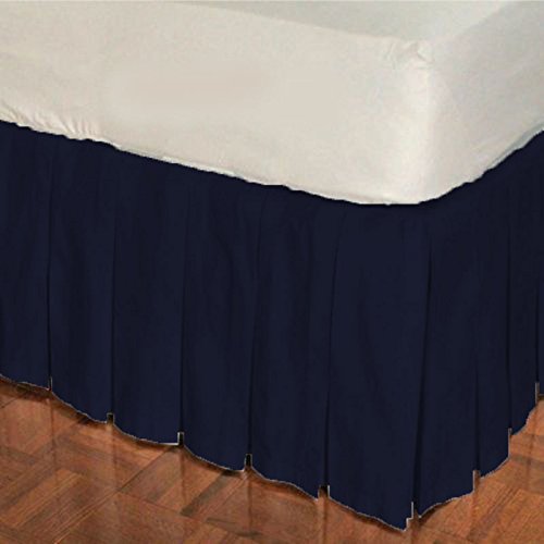 Premium 500 TC Egyptian Cotton Unisex Baby Nursery Mini Crib Bedding Set with Multi-Pleated Skirt - Navy Blue (Perfect for Newborns & Toddlers, Fits Standard Mini Cribs) - Ideal for Nursery Decor, Baby Showers & Cozy Sleep Time