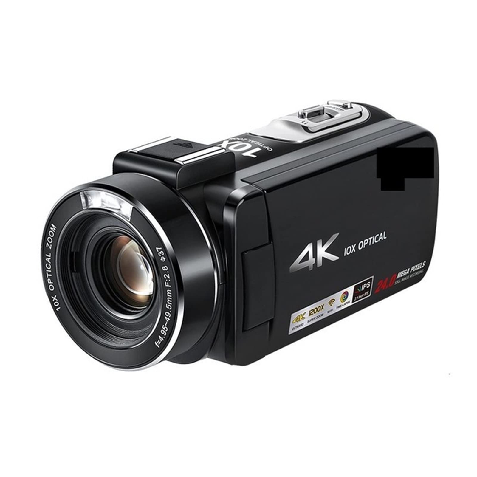 BODORME 4K Vlog Camera with 10X Optical Zoom - Full HD Video Recorder & Camcorder for YouTube, Travel, and Professional Blog Filming (Standard)