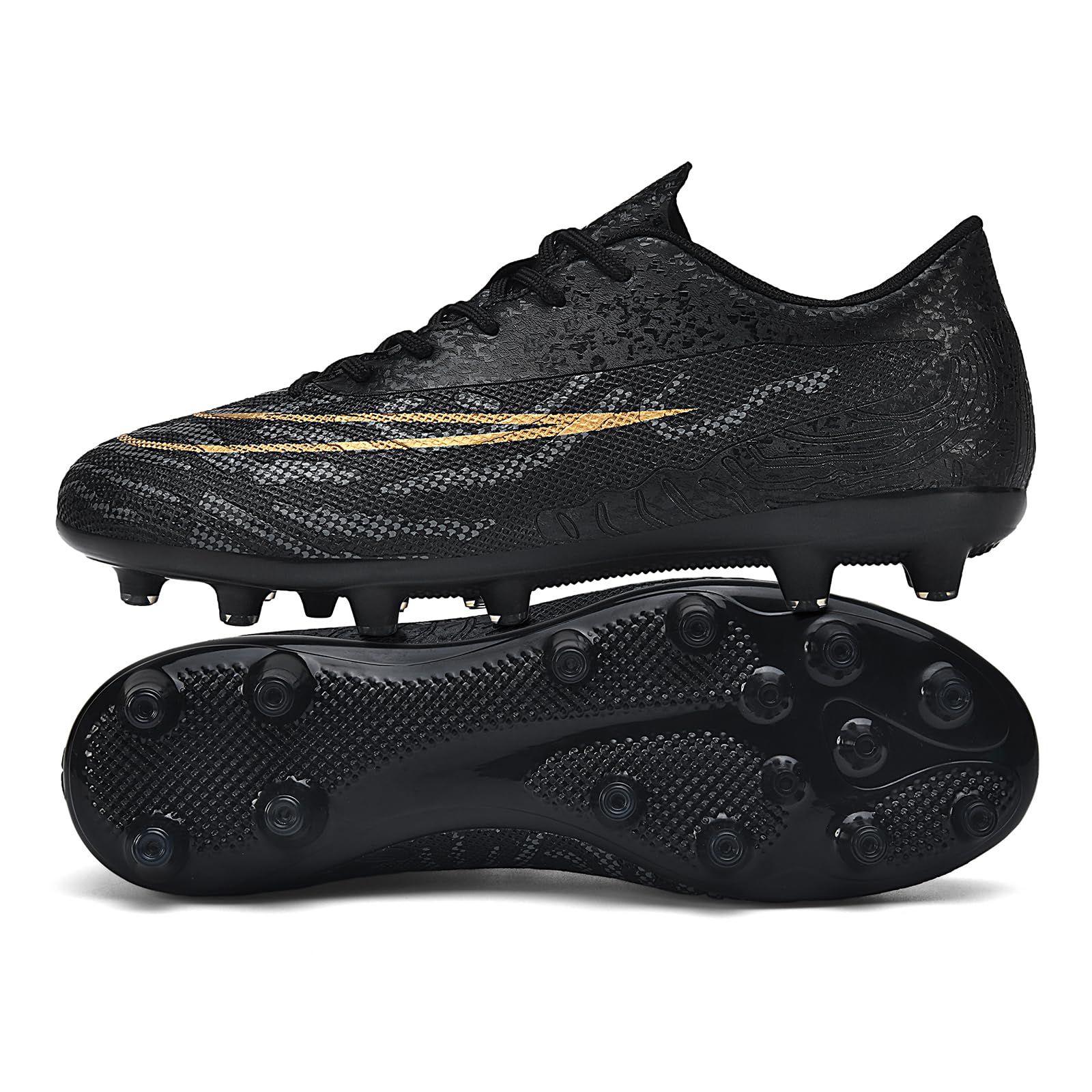 Men's & Women's Soccer Cleats - Lightweight Football Shoes for Adults & Big Boys - AG Studs for Firm Ground - Perfect for Training, Matches & Outdoor Sports