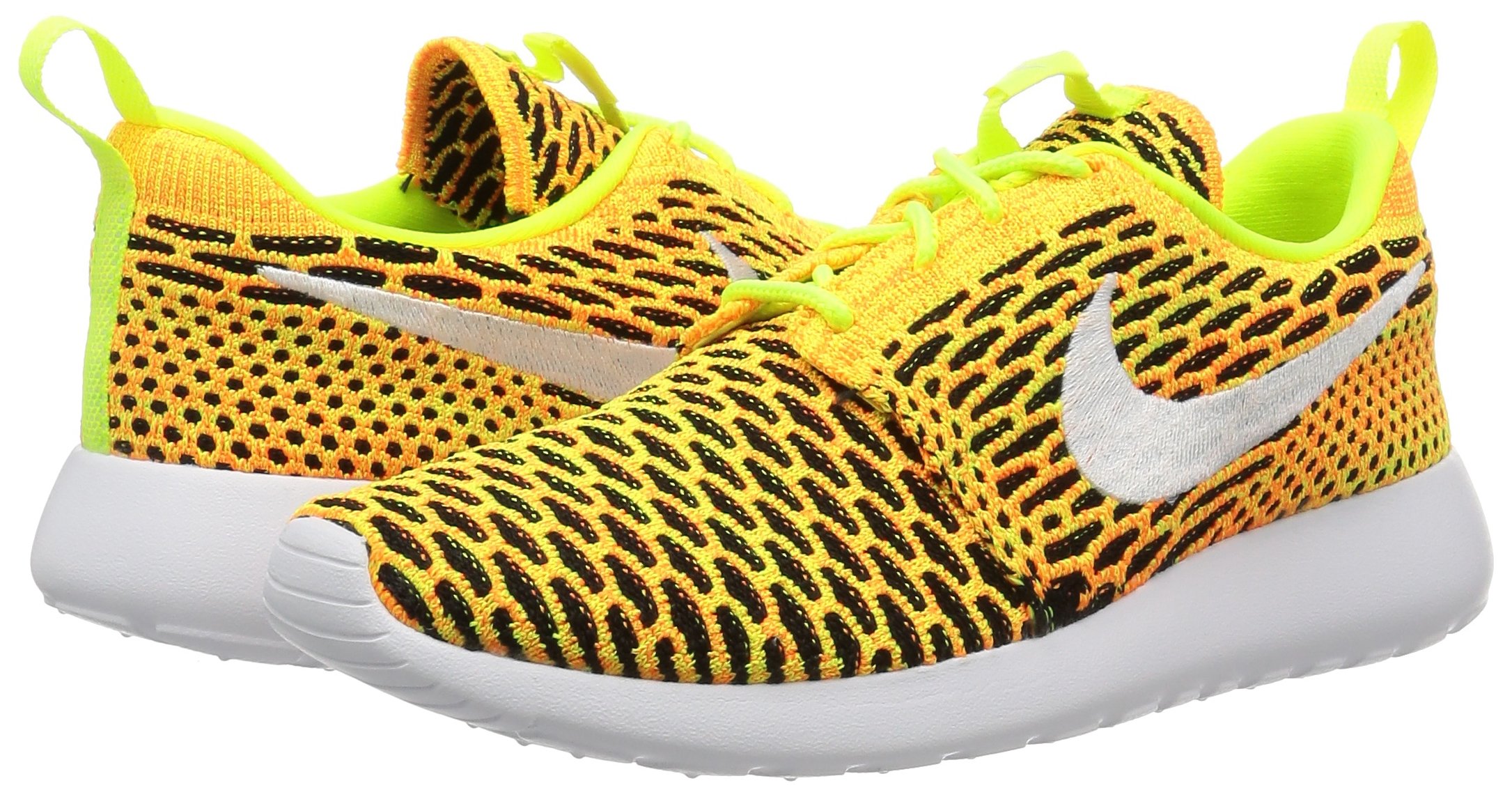 Nike Roshe One Flyknit Men's Running Shoes - Lightweight Breathable Sneakers for Jogging & Gym Workouts (Size 8, Solar Yellow) - Perfect for Casual Wear, Athletic Training & Everyday Comfort