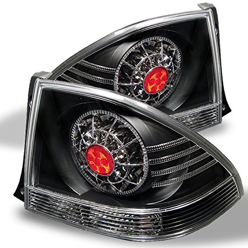 AKKON LED Tail Lights for 2001-2005 Lexus IS300 Altezza Sedan - Black Bezel Brake Lamps Outer Pair (Enhances Style & Safety for Night Driving)