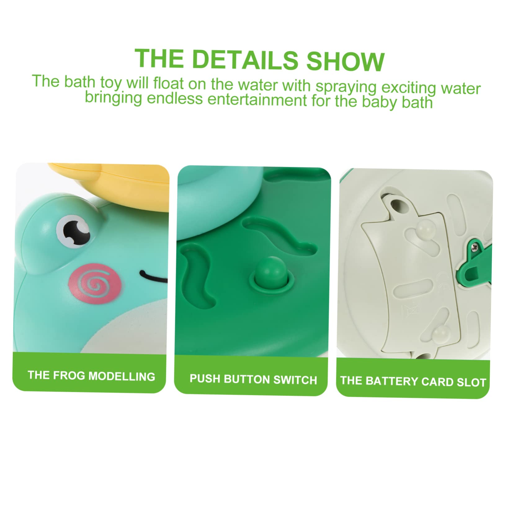 2 Sets Cute Frog Girl Bath Toys for Kids - Non-Toxic Plastic Bathtub Toys for Toddlers & Babies - Fun Bath Time Play for Sensory Development & Water Play