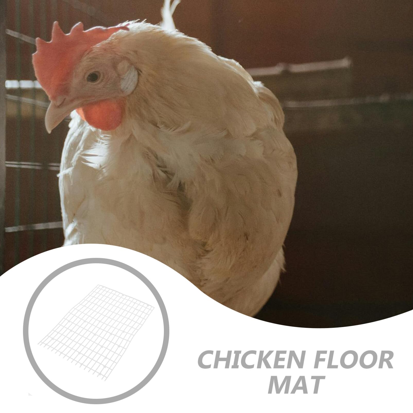 Baluue Chicken Coop Floor Mat - Durable Plastic Feet Pad, Bunny Cage Mat with Drain Holes - Waterproof Nest Mat for Poultry & Small Animals - Ideal for Coops, Hutches, and Pet Cages