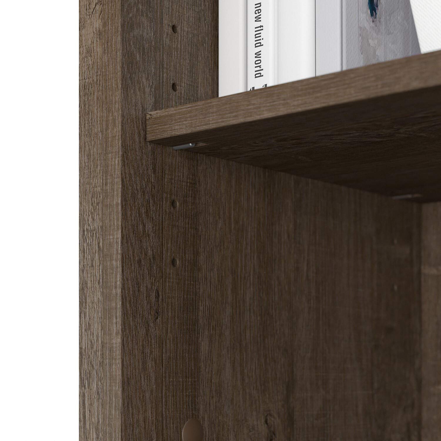Bush Furniture Salinas Kitchen Pantry Cabinet with Doors in Ash Brown - Stylish Storage for Spices, Cookware & Small Appliances | Perfect for Kitchens, Dining Rooms & Small Spaces