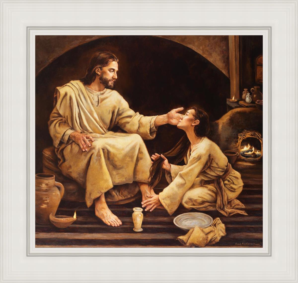 Because He First Loved Us - Inspirational Christian Wall Art Decor for Home, Church & Office - Perfect for Gifts, Bible Study & Faith-Based Spaces