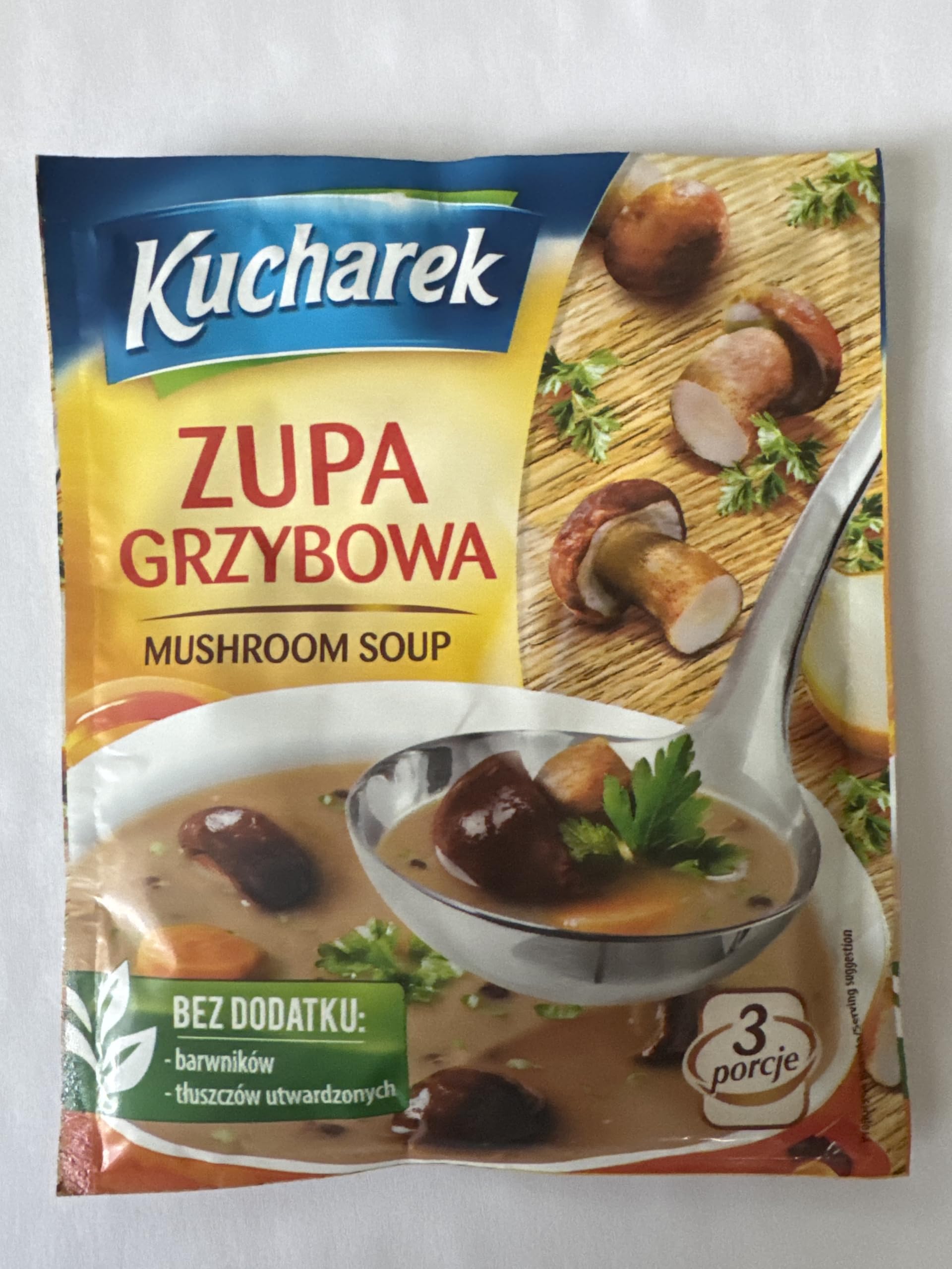 Kucharek Mushroom Soup Powder 42g Bag (5-Pack) | Instant Polish Soup Mix for Quick Meals, Camping & Comfort Food