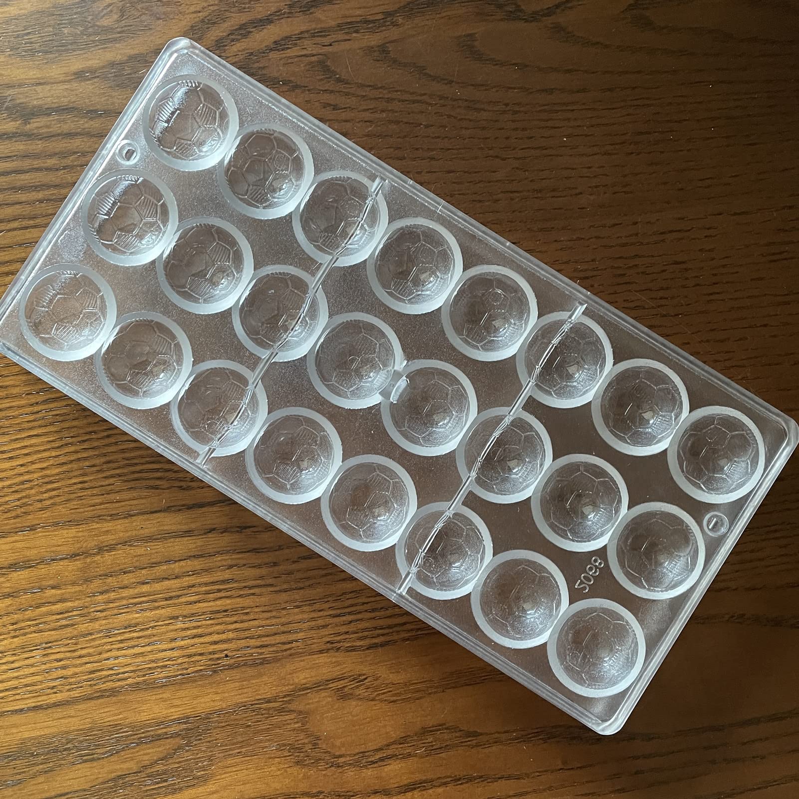 Premium Polycarbonate Football Chocolate Mold - DIY Soccer Candy Making Tray for Birthday Parties, Baby Showers & Holiday Gifts