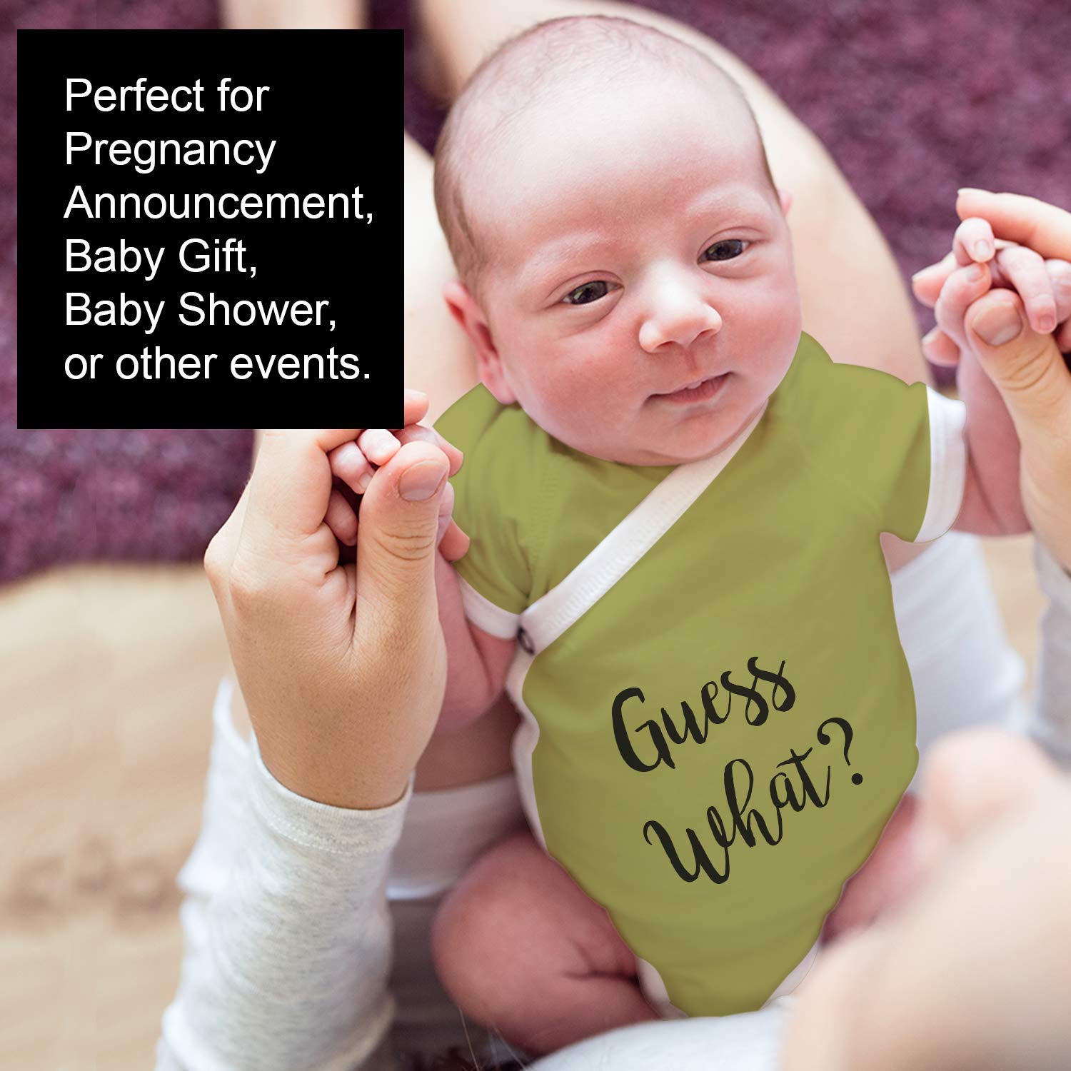 Custom Organic Baby Kimono Bodysuit - Gender Reveal Outfit & Pregnancy Announcement Gift (Boy/Girl) - Perfect for Newborn Photos, Baby Showers & First Birthday Parties