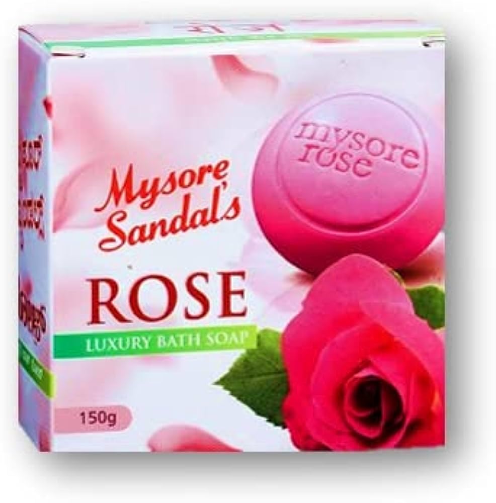 MABOX MYSORE Sandalwood & Rose Luxury Bath Soap 125g - Moisturizing & Aromatherapy for Relaxing Bath & Spa Experience
