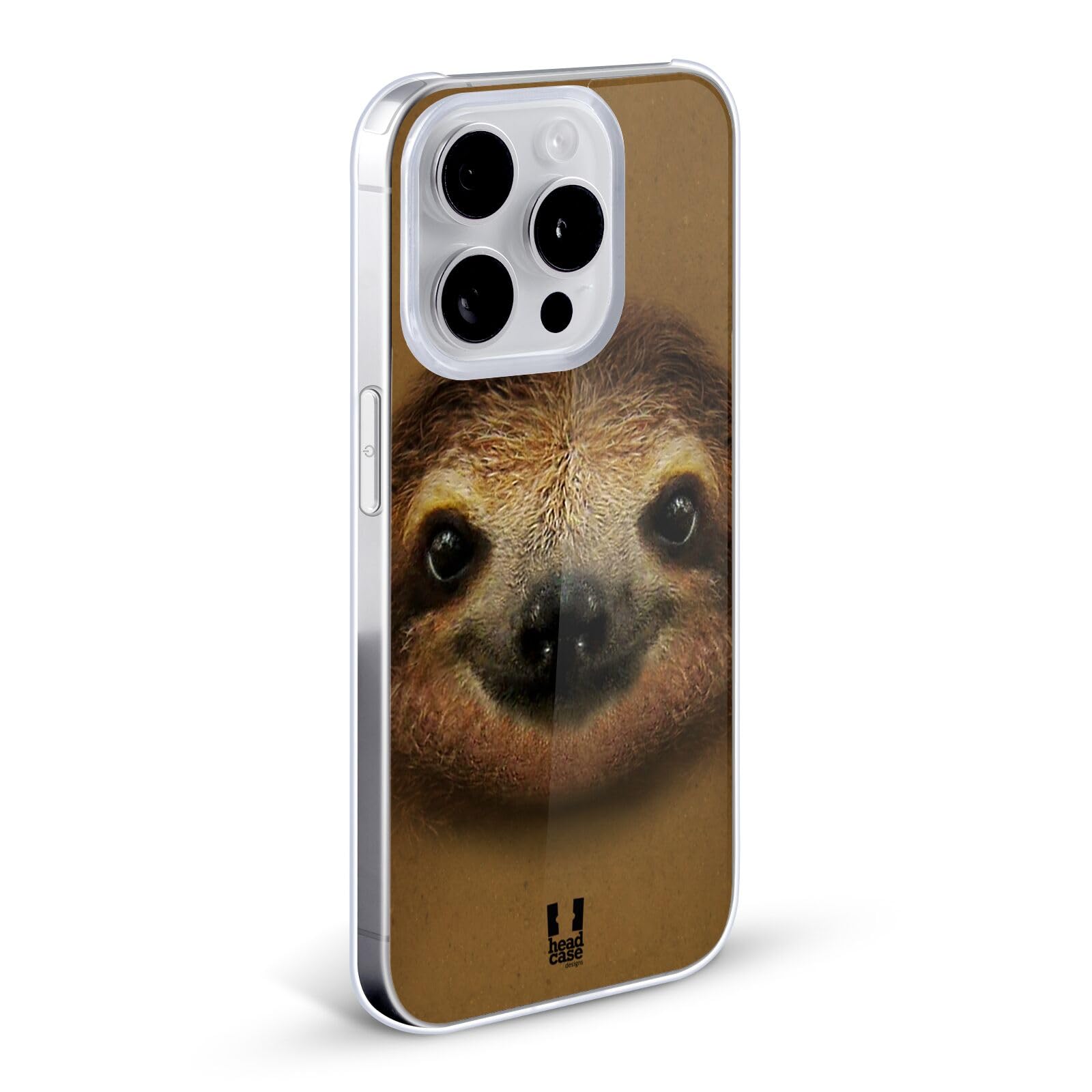 Smiling Baby Sloth iPhone 12 Mini Case - Cute Animal Face Hard Back Cover for Apple iPhone 12 Mini - Perfect for Animal Lovers & Nature Enthusiasts
