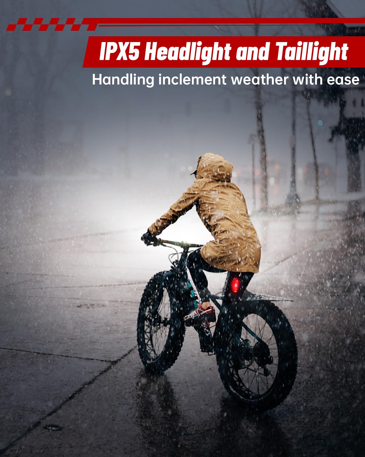 High-Powered 6 LED 4800mAh 14000 Lumen USB Rechargeable Bike Light Set - IPX5 Waterproof Bicycle Headlight & Taillight for Night Riding - Durable Aluminum Alloy Front & Rear Lights for Adults & Kids - Perfect for Commuting, Mountain Biking & Road Cycling Safety