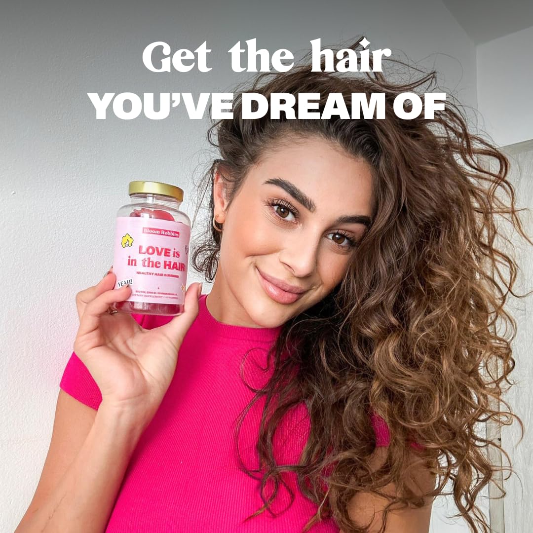 60 Count Hair Growth Gummies with 5000mcg Biotin - Vegan, Non-GMO Vitamins for Women to Promote Faster Hair Growth & Healthy Skin & Nails - Perfect for Daily Beauty Routine & Thinning Hair Care