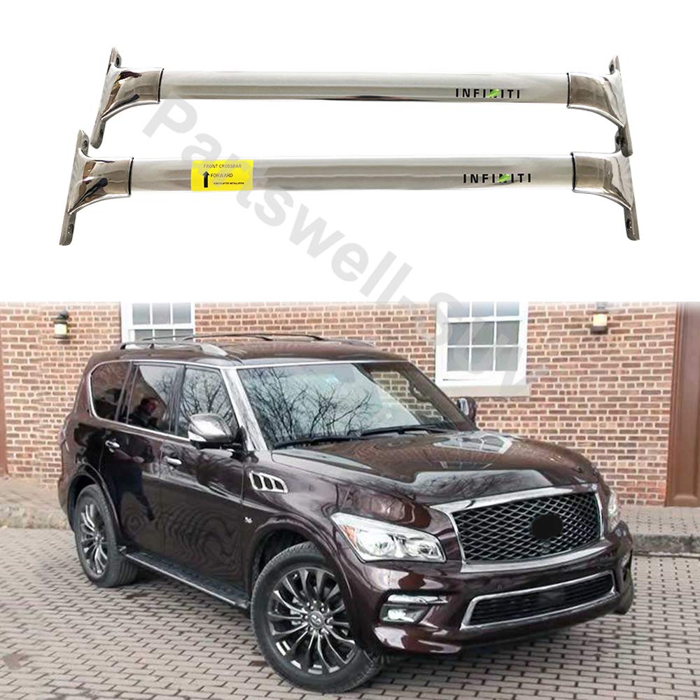 2Pcs Stainless Steel Roof Rack Cross Bars for Infiniti QX56 QX80 (2011-2020) - Heavy Duty Luggage Carrier for SUV, Perfect for Road Trips & Outdoor Adventures