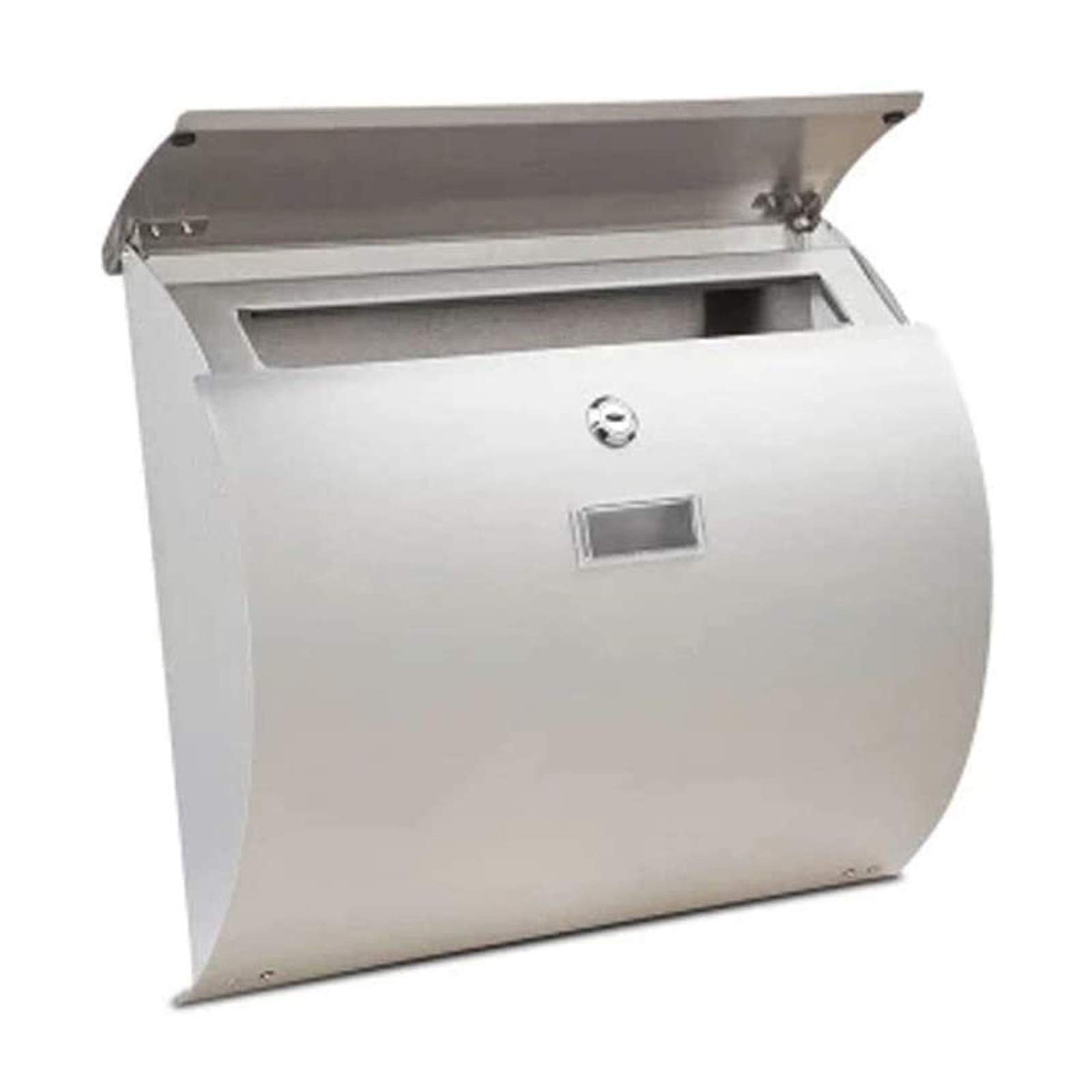 European Style Villa Outdoor Wall-Mounted Rainproof Lockable Mailbox - 304 Stainless Steel Weatherproof Letter Box with Thickened Design for Home, Garden & Office Security
