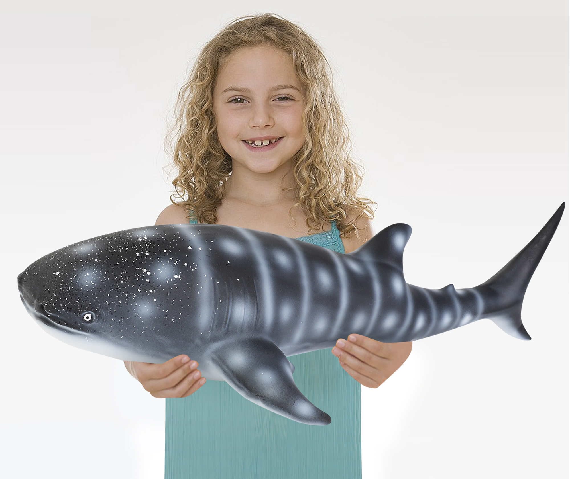 23-Inch Inflatable Shark Pool Float - Giant Realistic Swimming Shark Toy for Kids Ages 3-8 - Perfect for Summer Pool Parties, Beach Vacations & Backyard Water Play