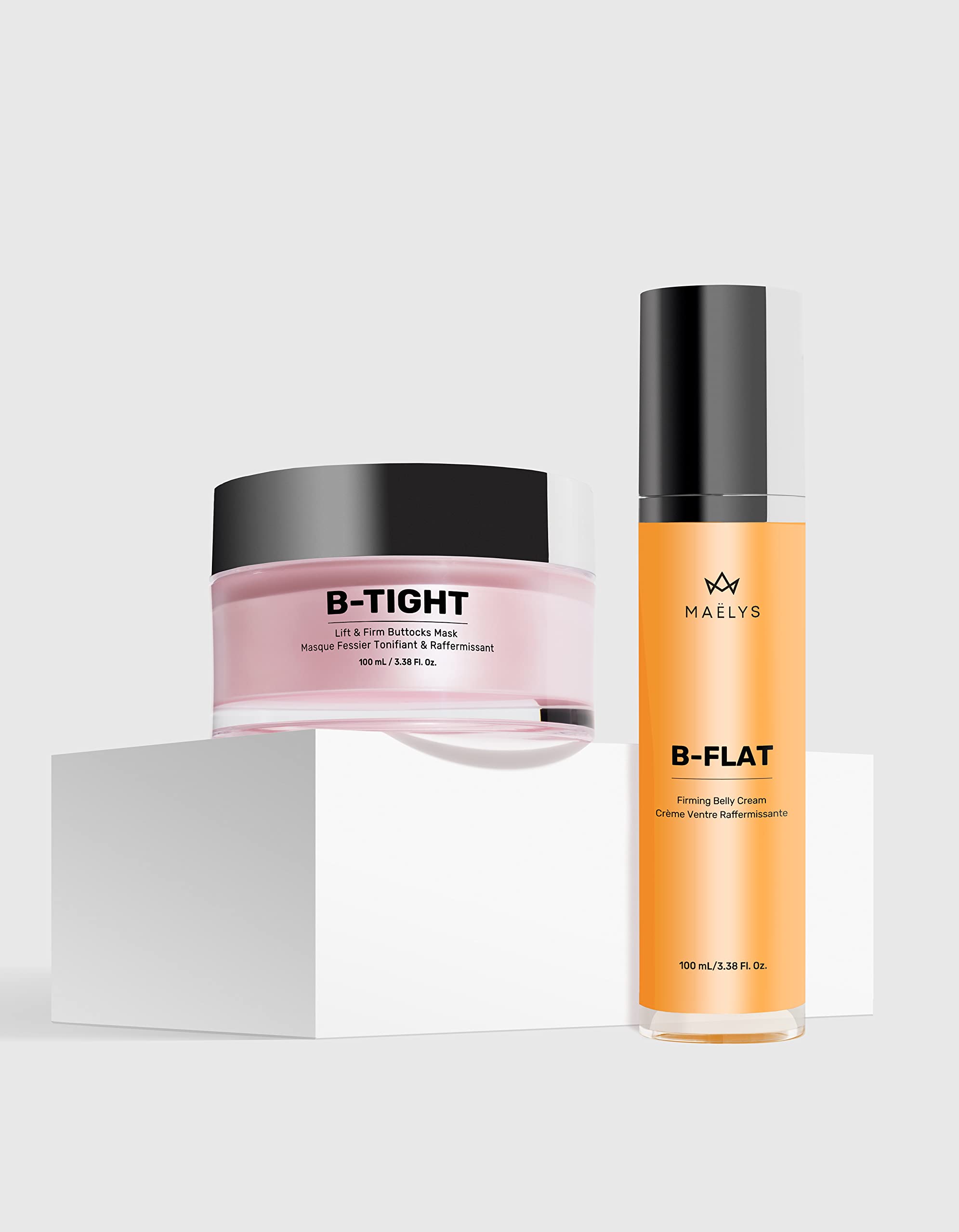 MAËLYS The Belly & Bum Duo - Firming & Tightening Cream Set for Stomach & Buttocks | Postpartum & Weight Loss Body Care | Perfect for Moms & Fitness Enthusiasts