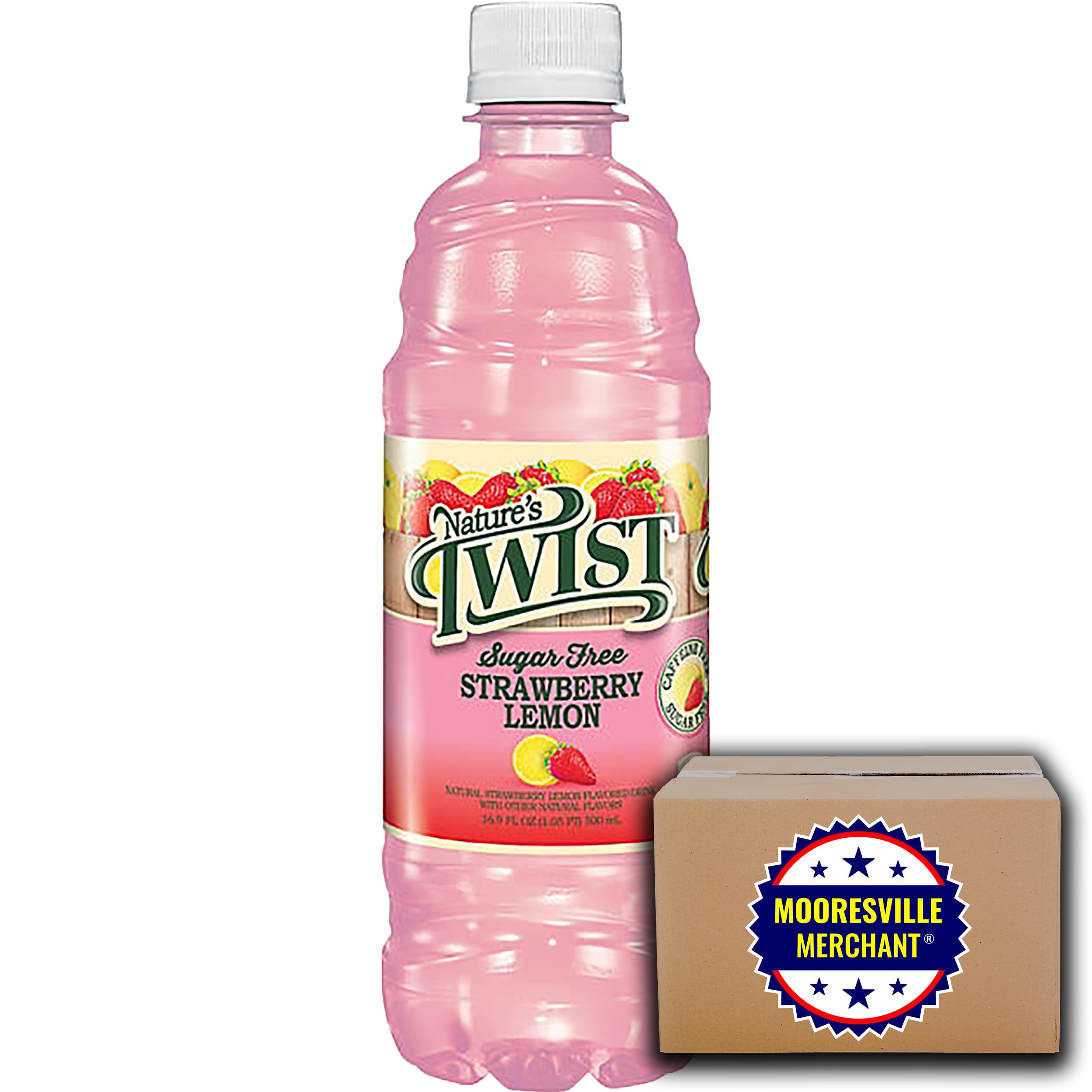 **Nature's Twist Sugar-Free Strawberry Lemonade, 16.9 fl oz (24 Pack) – Refreshing Low-Calorie Drink for Summer, Parties & Healthy Lifestyle**    **使用场景:** Perfect for picnics, BBQs, office hydration, or as a guilt-free alternative to sugary beverages.