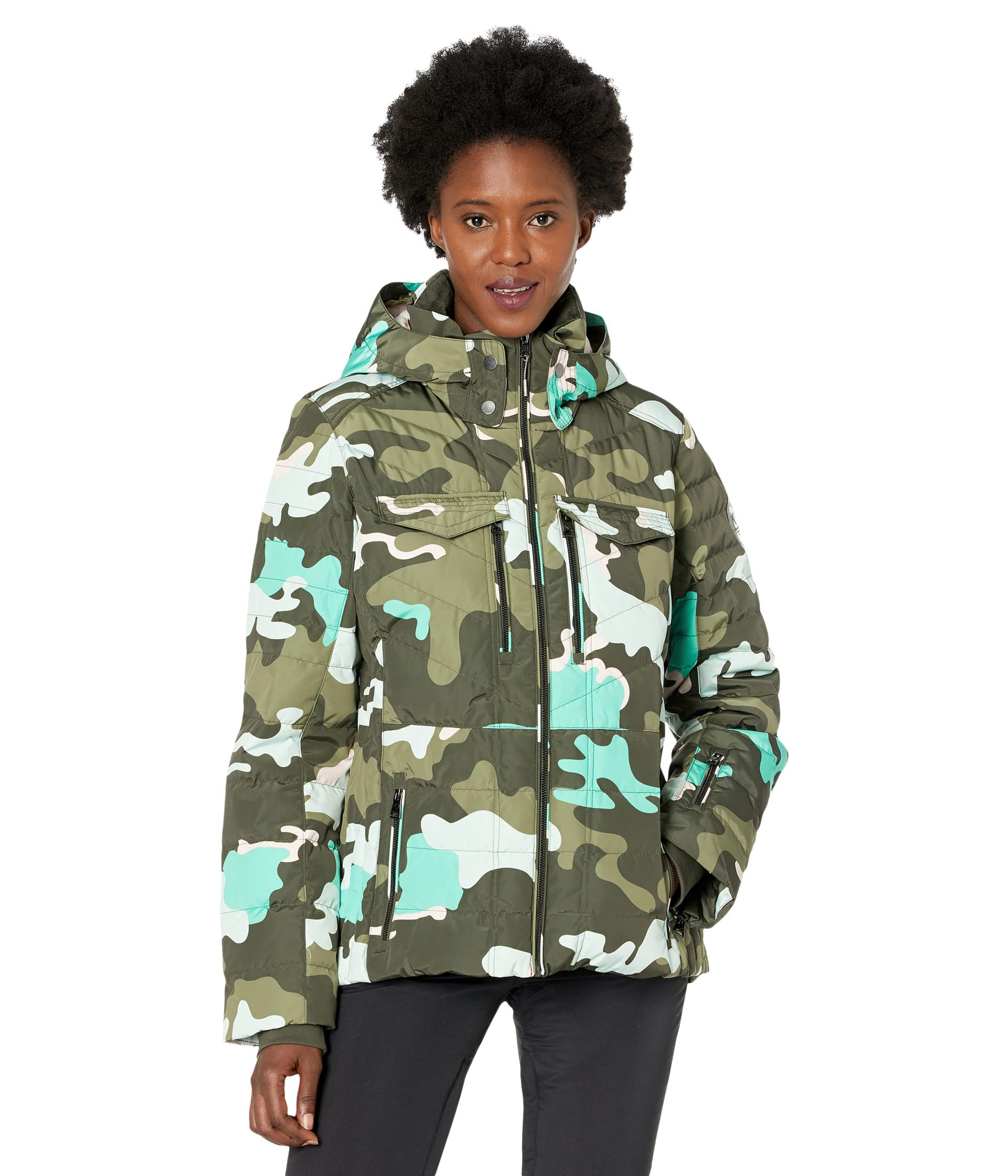 Obermeyer Devon Women's Down Jacket with Full Front Zipper & Fleece Chin Warmer - Lightweight Warm Winter Coat for Outdoor Activities, Skiing, and Casual Wear