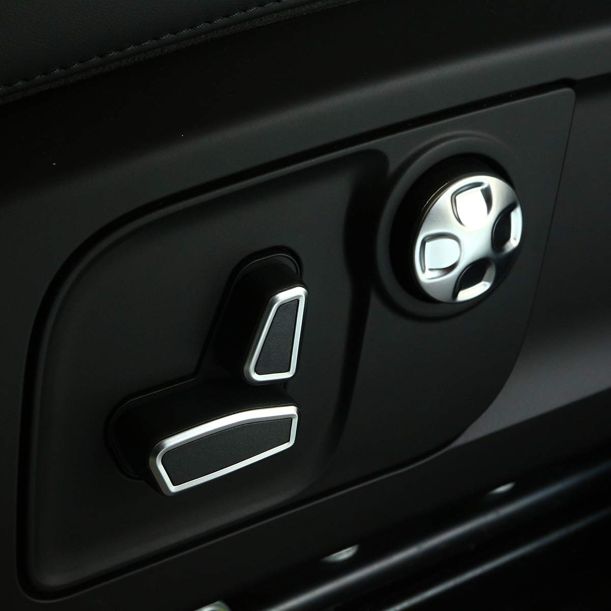 ABS Chrome Car Seat Adjustment Button Cover Trim for Alfa Romeo Giulia & Stelvio (2017-2020) - Interior Upgrade & Protection for Luxury Car Accessories