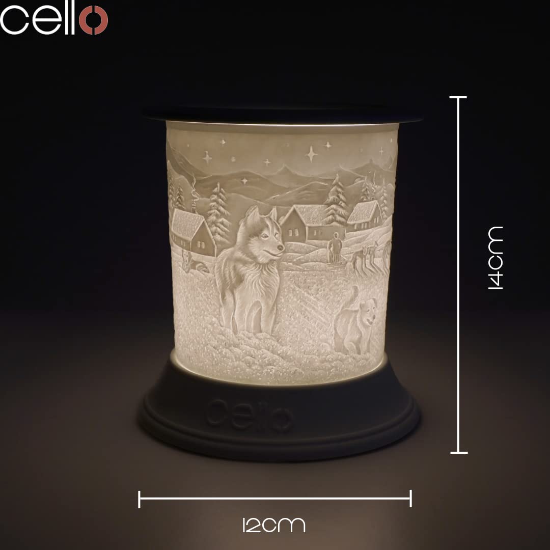 Electric Wax Warmer with Porcelain Cello Design - Perfect for Aromatherapy, Home Decor, and Winter Gifts - Ideal for Living Rooms, Bedrooms, and Offices