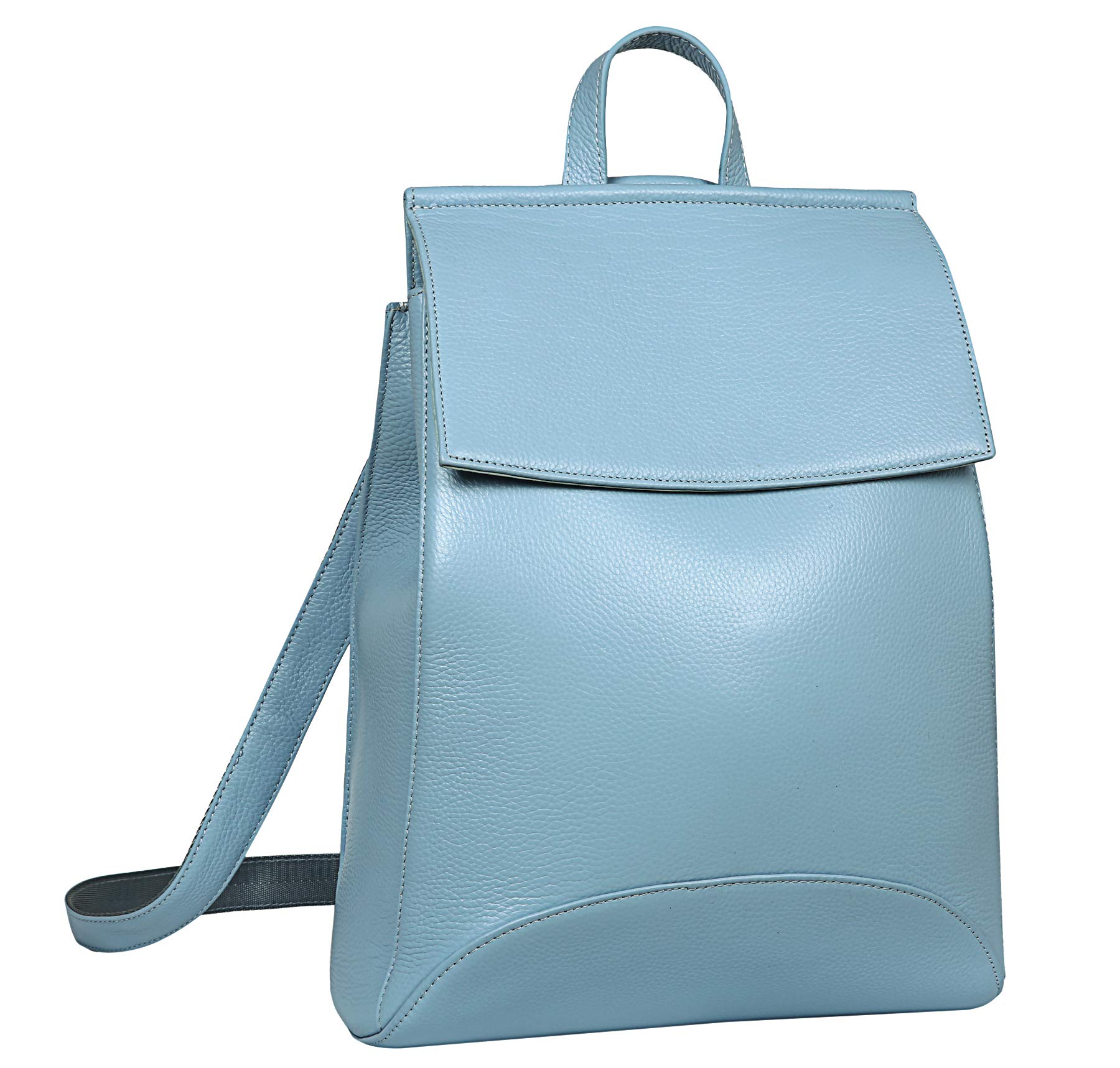 HESHE Women's Light Blue Backpack Purse - Stylish Shoulder Bag & Bookbag for College, Travel, Work & Daily Use | Cute Ladies Handbag with Multiple Pockets