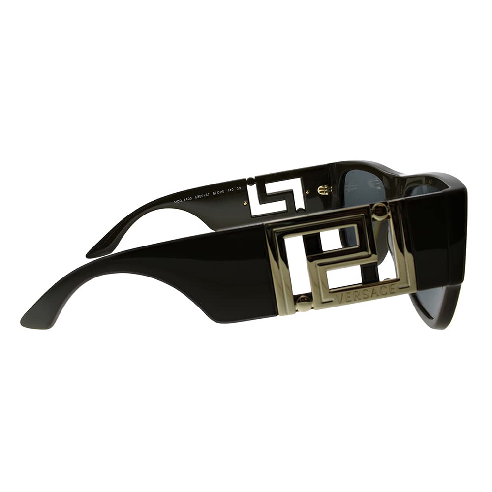 Versace VE 4403 535087 Brown Plastic Rectangle Sunglasses with Grey Lens - Stylish UV Protection for Outdoor Activities & Fashion Accessories