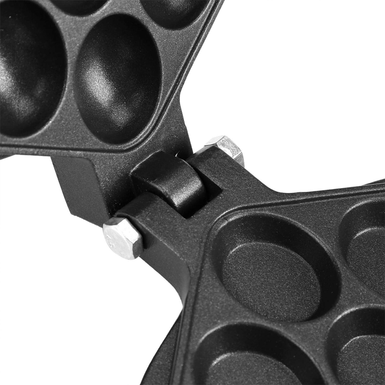 Raguso Stainless Steel Nonstick Egg Bubble Waffle Maker - Commercial & Home Use Waffle Pan for Bubble Egg Puffs, Pancakes, and Baking | Perfect for Breakfast, Brunch, and Cafes