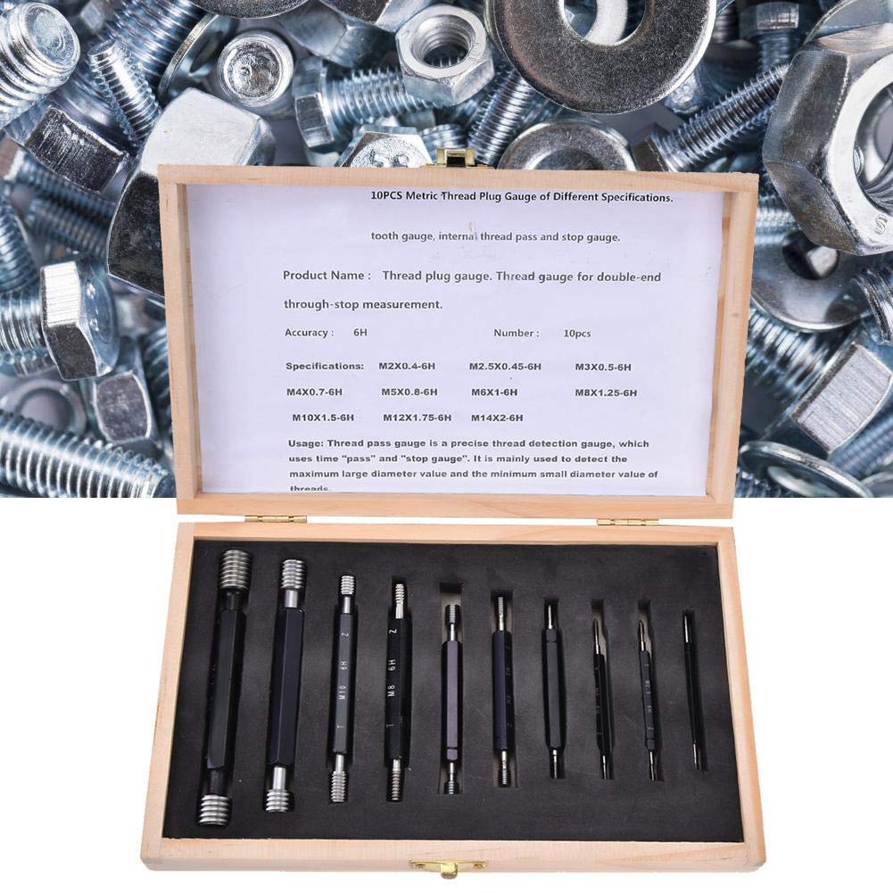 Metric Thread Plug Gauge - Precision Pitch Diameter Measurement Tool for Industrial & Mechanical Applications | Portable & Durable Measuring Instrument for Quality Control, Manufacturing & Workshop Use