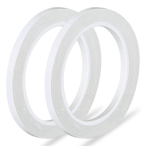 Anezus Double Sided Adhesive Tape - 2 Rolls Strong Sticky Tape for Scrapbooking, Card Making, DIY Crafts, Home Decor & Office Use - Perfect for Paper, Photos, Fabric & Lightweight Materials
