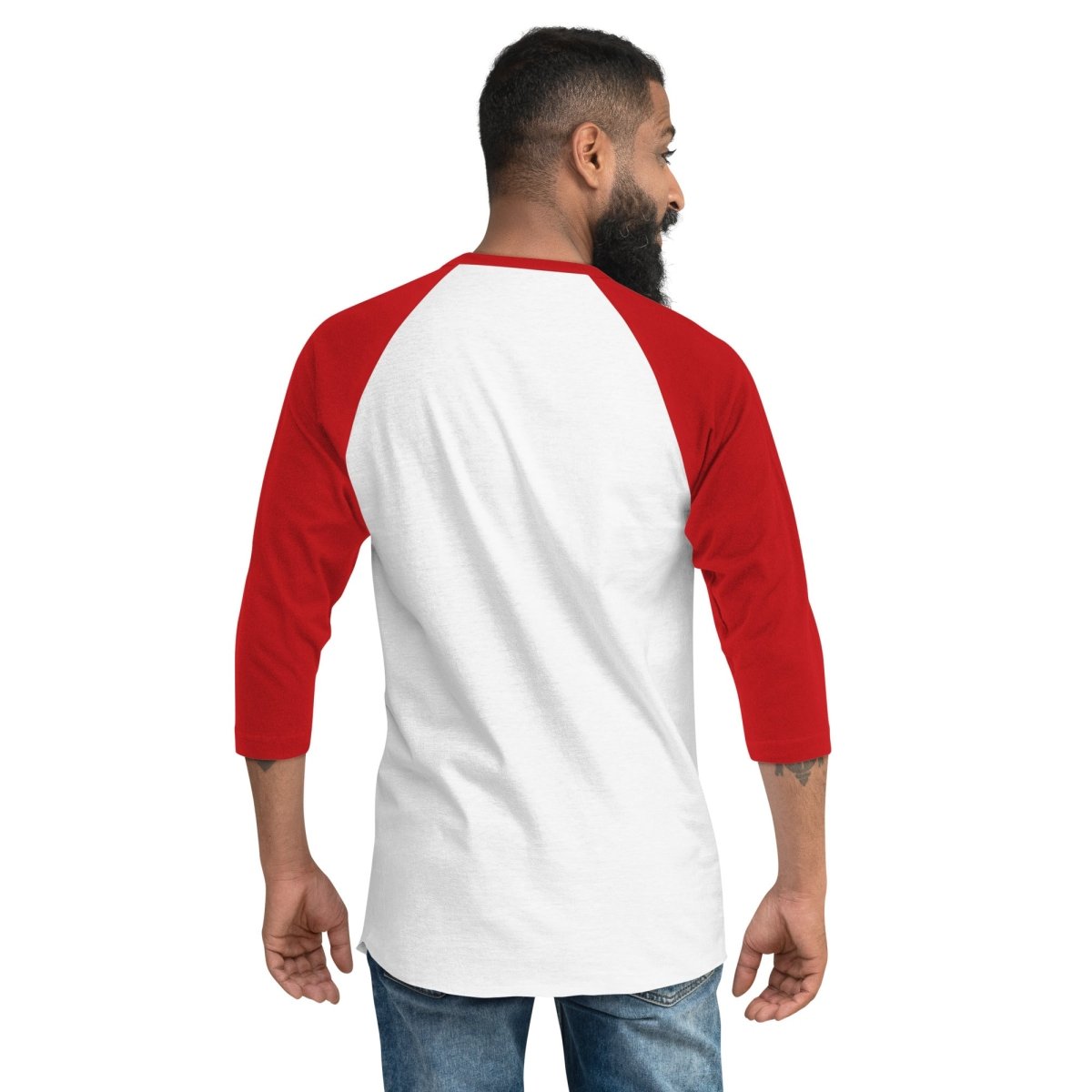 Rose Dagger Design 3/4 Sleeve Raglan Shirt for Tattoo Lovers - Stylish Casual Wear for Tattoo Shops, Concerts & Alternative Fashion