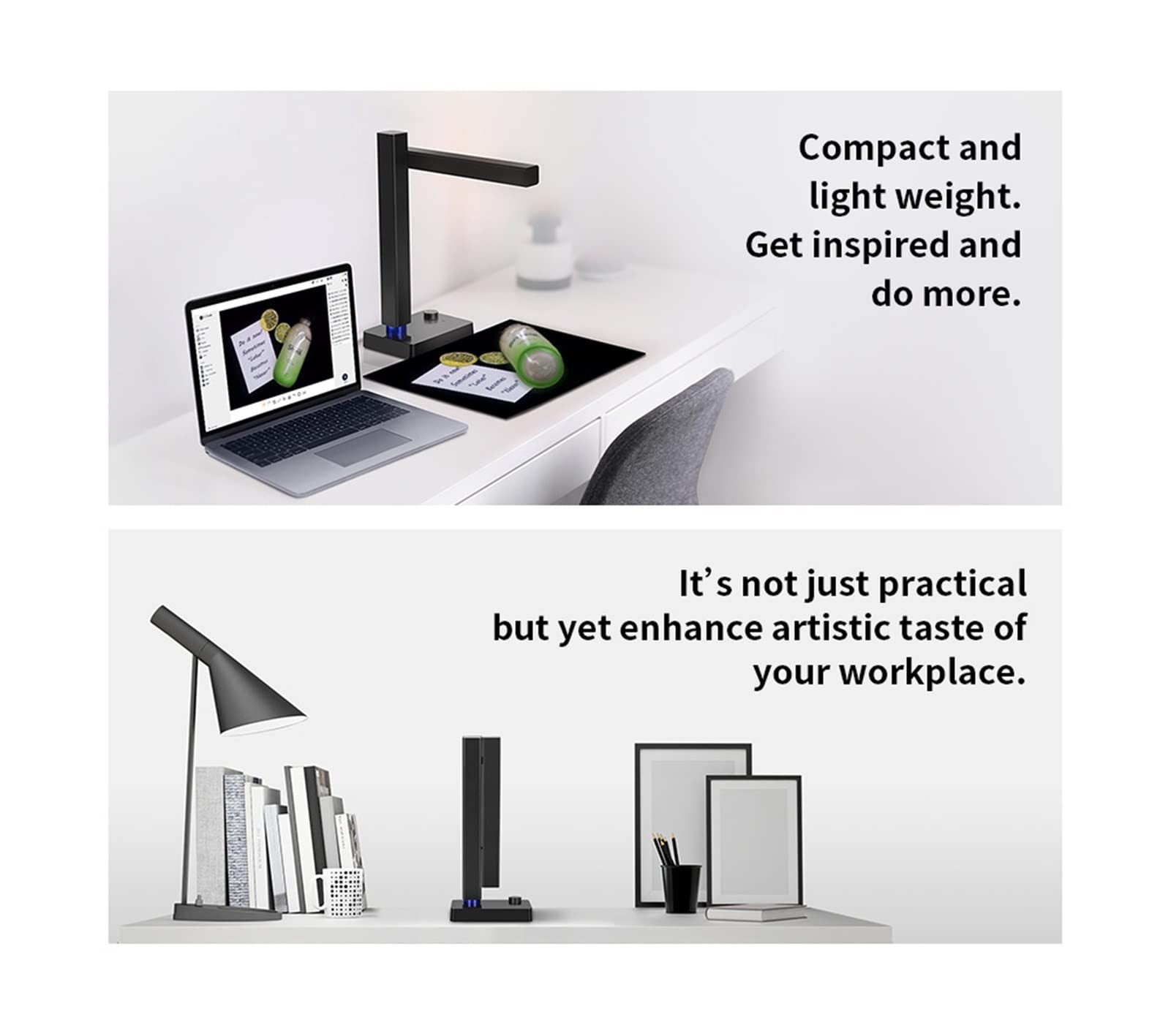 Shine 500 Pro Book Scanner & Document Camera - A4 Size for Teaching, Learning & Invoice Scanning with OCR | Portable Scanner for Books, Receipts & Office Documents | Perfect for Classrooms, Libraries & Home Offices