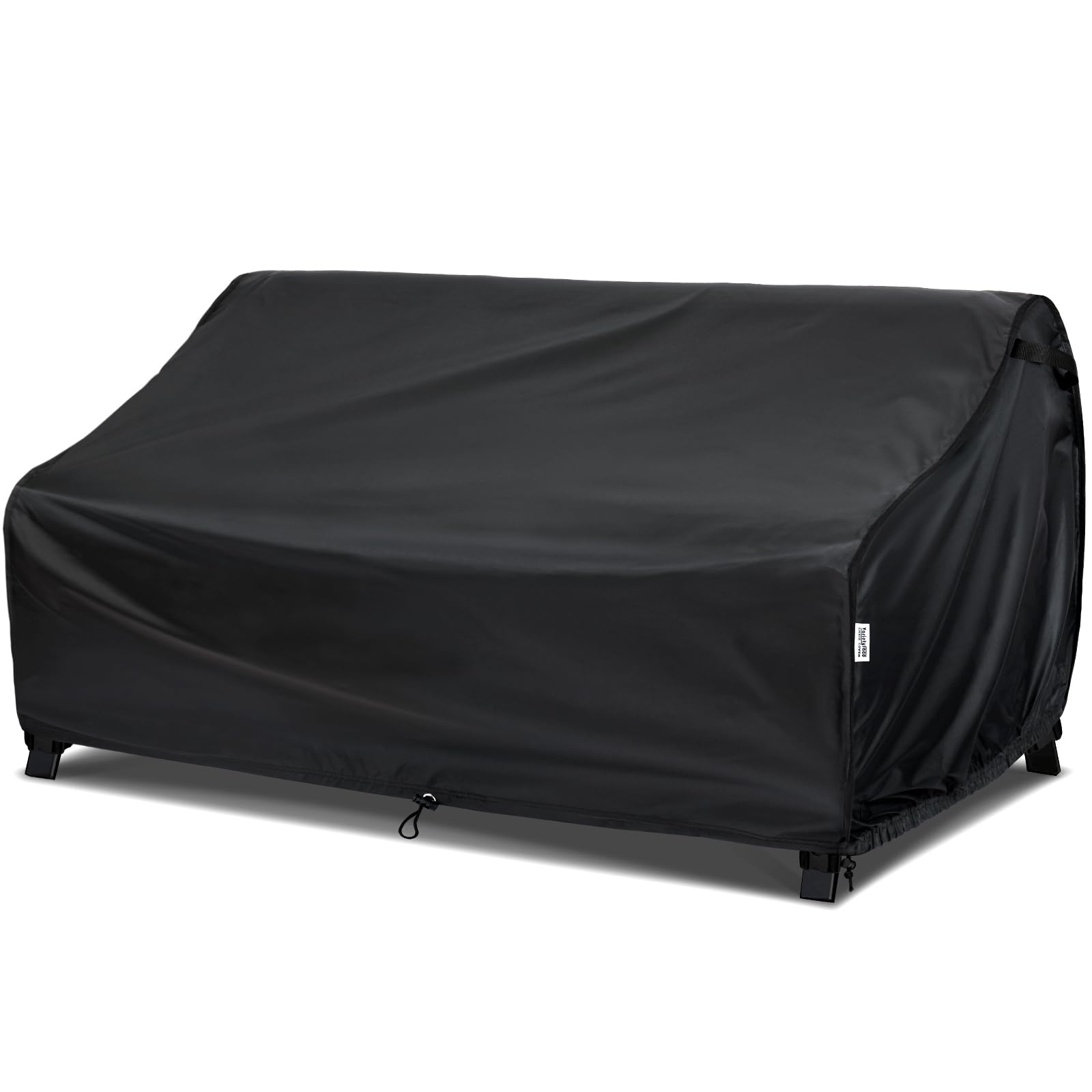 Waterproof 3-Seater Outdoor Sofa Cover - 79Wx37Dx35H Inches, Sunproof Patio Furniture Covers for Lawn, Garden & Backyard - Heavy Duty Black Sofa Protector for Rain, Snow & UV Protection