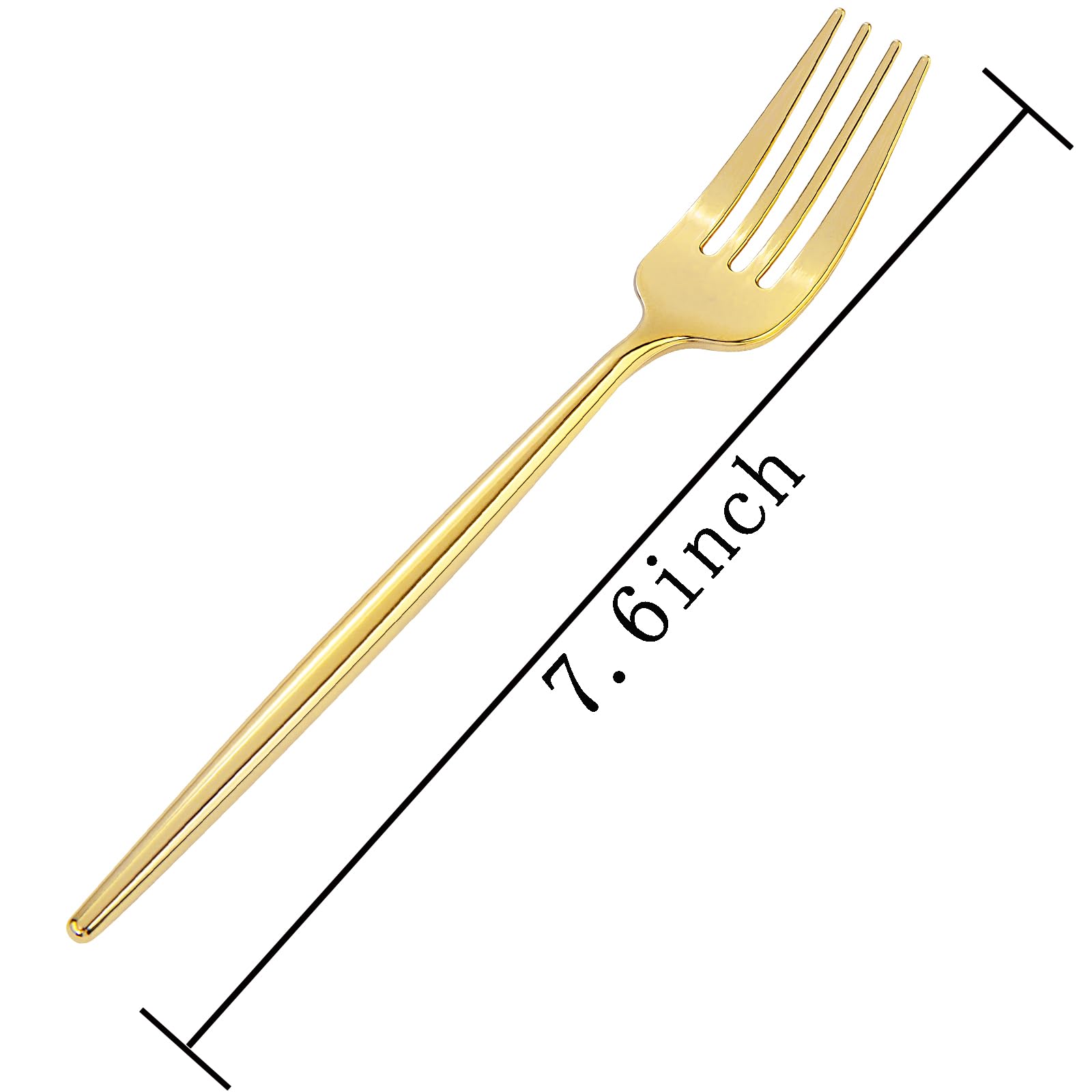 60Pcs Gold Plastic Forks - Heavy Duty Disposable Cutlery 7.6 Inch - Elegant Gold Plastic Silverware for Parties, Weddings, Events - Perfect for Catering, Picnics, BBQs and Home Dining