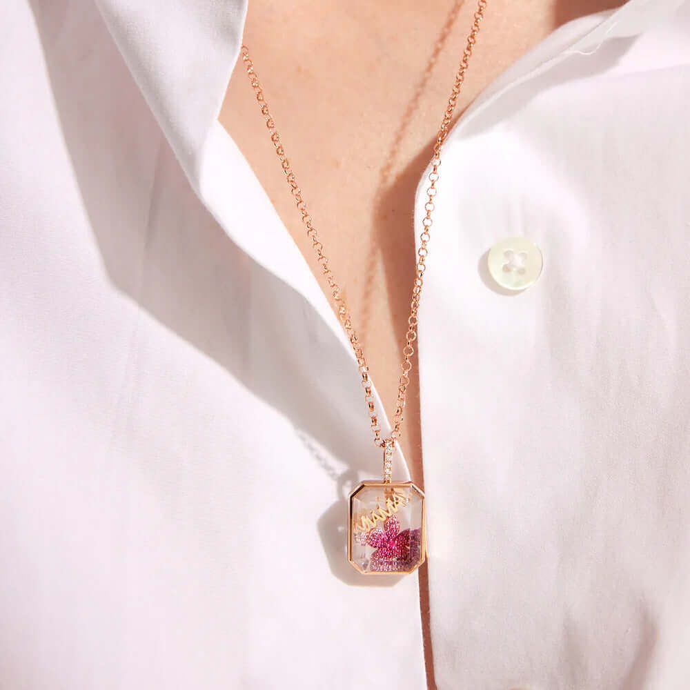 DIY Heart Gold Locket Necklace with Charms - Personalized Photo Pendant Jewelry for Women | JFN202 | Perfect Gift for Valentine's Day, Anniversary & Mother's Day