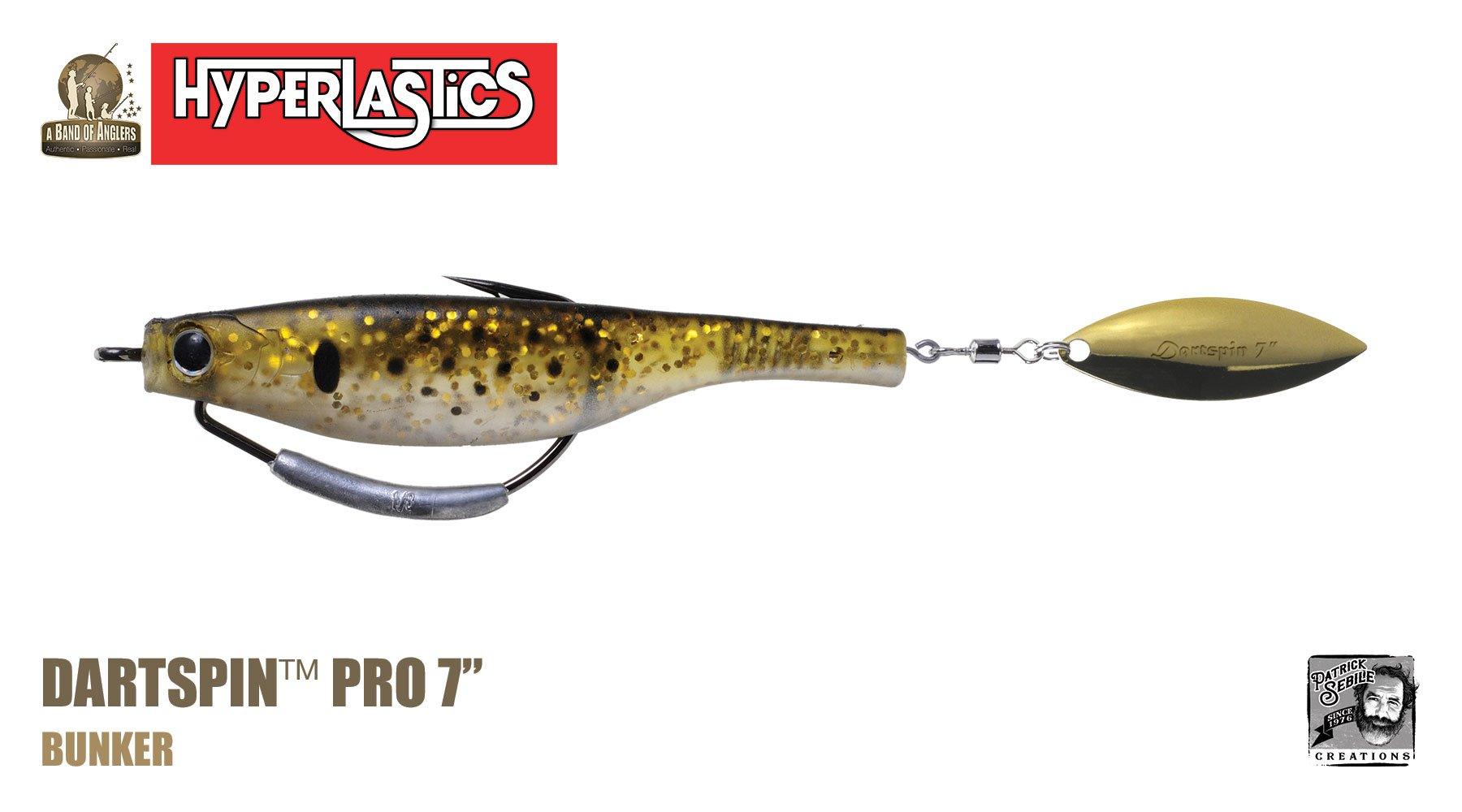 Hyperlastics Dartspin Pro Weedless Fishing Lures - Rigged Soft Plastic Baits for Bass, Trout & Freshwater Fishing - Perfect for Weed-Covered Lakes & Heavy Cover Areas