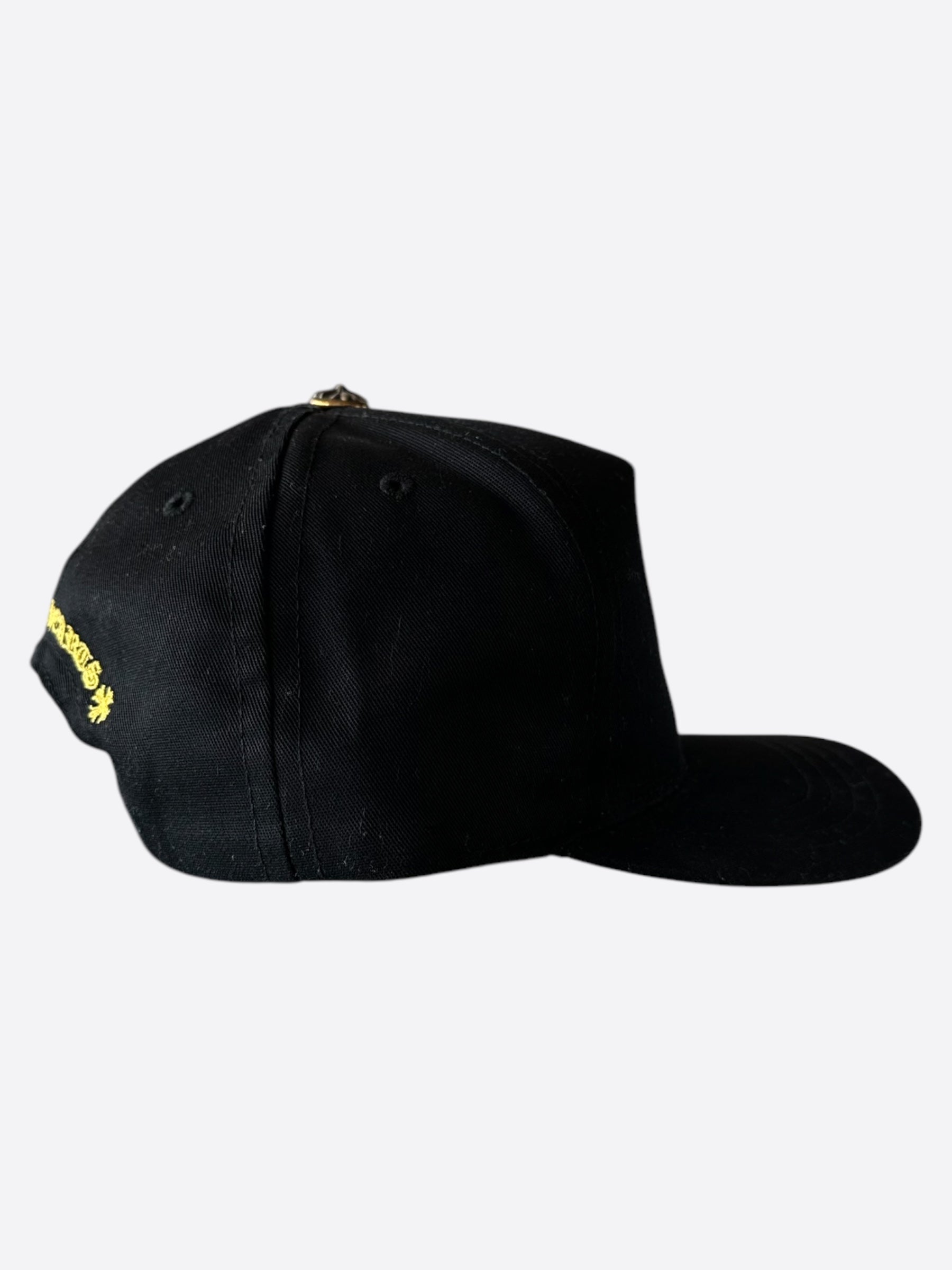 Chrome Hearts Black & Gold CH Logo Hat - Stylish Luxury Baseball Cap for Men & Women - Perfect for Streetwear, Fashion & Everyday Wear