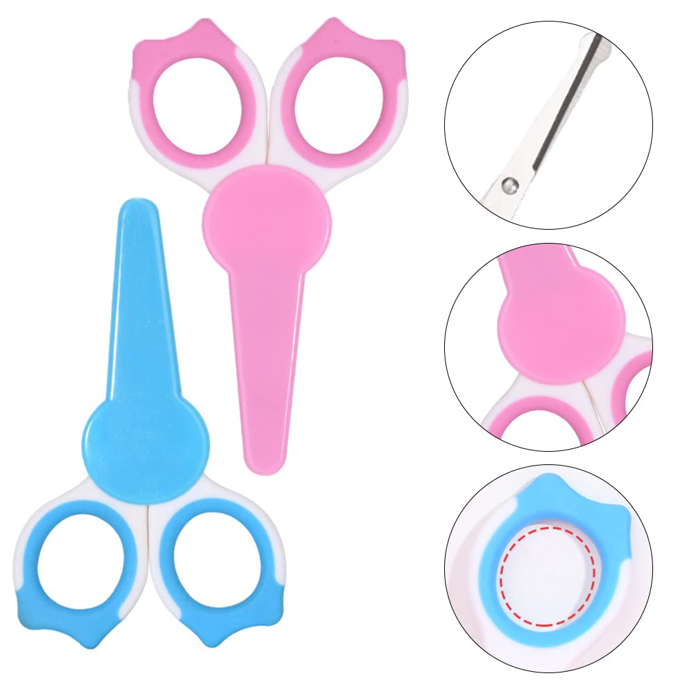 2 Pack Baby Nail Clippers & Scissors Set - Safe Infant Nail Trimmer for Newborns & Toddlers - Gentle Nail Care Tools for Kids Manicure & Grooming - Perfect for Home, Travel & Nursery Care