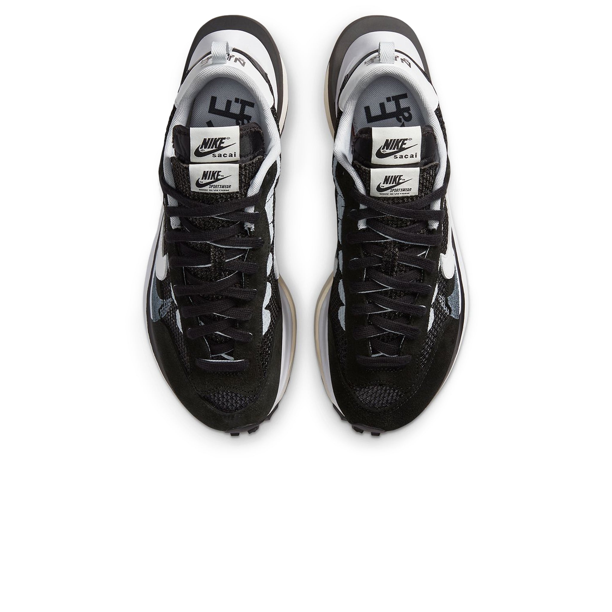 Nike x Sacai Vaporwaffle Black White Sneakers - Men's Fashion Running Shoes for Casual Wear & Street Style Outfits