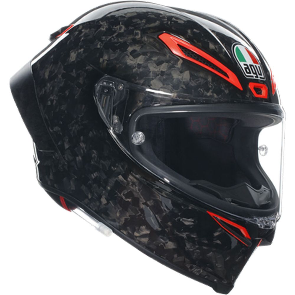 AGV Pista GP RR Italia Carbonio Forgiato Motorcycle Helmet - ECE 22.06 Certified - Italian Flag Design - Premium Carbon Fiber for Racing & Track Days