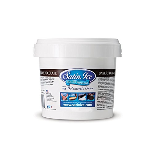 Premium Satin Ice Rolled Fondant - 1 kg Chocolate Brown for Cake Decorating, Wedding Cakes, Birthday Cakes & DIY Baking Projects