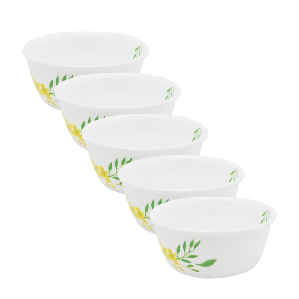 Corelle J426-NBY CP-1762 5-Piece Diverse Bowl Set - Break-Resistant, Lightweight, Microwave & Oven Safe Dinnerware - Perfect for Everyday Meals, Entertaining & Dishwasher Cleaning