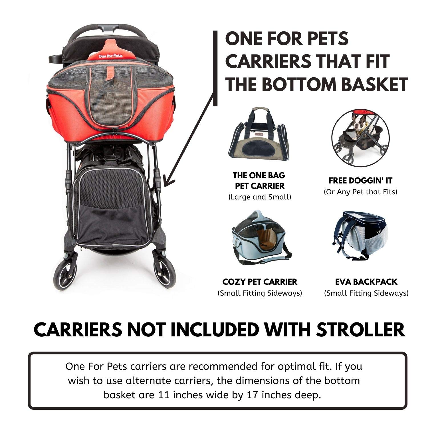 Premium 3-in-1 Pet Stroller for Small & Medium Dogs & Cats - Convertible Carrier, Booster Seat & Travel Stroller | No Assembly Required | Black (Chickadee-Stroller) | Perfect for Vet Visits, Shopping & Outdoor Adventures